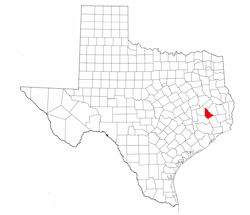 San Jacinto County Texas - Location Map